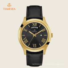 Reloj de cuarzo con correa de cuero negro para hombre Metropolitan 72273